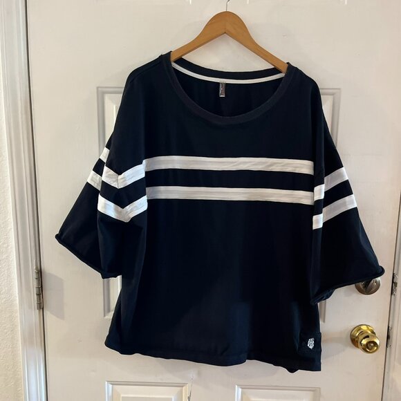 free people movement Tops - Free People Movement Woman's Rugby Striped Over-sized Top Sz Med